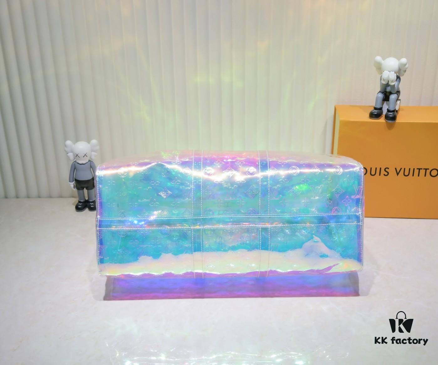 69305875f09edb6de4c4f731 Exclusive Real-shot - Upgraded Version‼️ High-end Quality M53271 41416 KEEPALL 50 Transparent Rainbow Travel Bag (with Shoulder Strap)