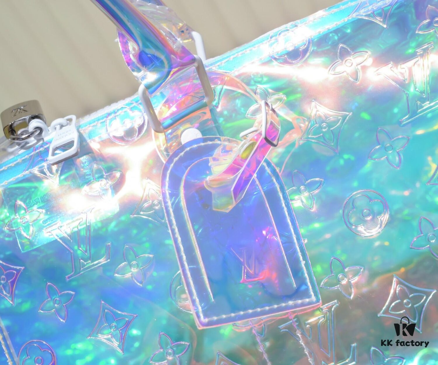 69305876f09edb6de4c4f732 Exclusive Real-shot - Upgraded Version‼️ High-end Quality M53271 41416 KEEPALL 50 Transparent Rainbow Travel Bag (with Shoulder Strap)