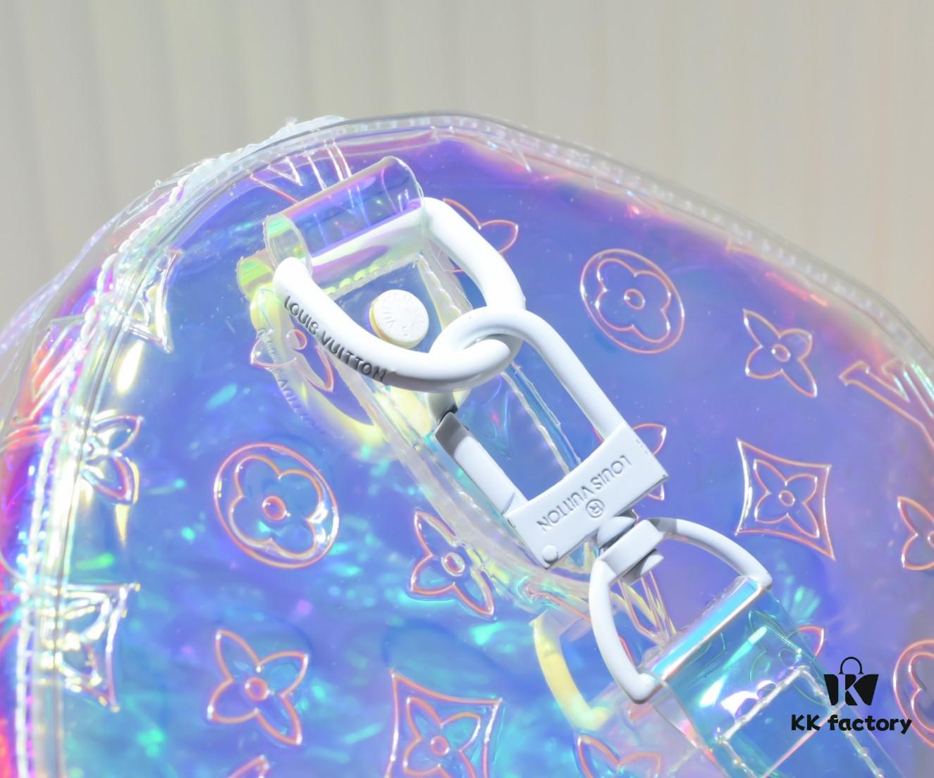 69305877f09edb6de4c4f734 Exclusive Real-shot - Upgraded Version‼️ High-end Quality M53271 41416 KEEPALL 50 Transparent Rainbow Travel Bag (with Shoulder Strap)