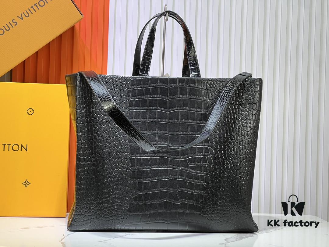 69305880f09edb6de4c4f74a M24457 This Shopper Medium Bag Draws Inspiration from Louis Vuitton's Shopping Tote