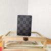 Top Quality Original 💎 [Photographed with Personal Background] N63144 Black Grey Epi Leather and Damier Graphite Coated Canvas Pocket Wallet