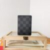 Top-Grade Original 💎 [Real Photo, Personal Background] N63144 Black Grid with Deep Blue, LV Stripe Patterned Epi Leather & Damier Graphite Canvas Pocket Wallet