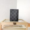 Top-Grade Original 💎 [Real Photo, Personal Background] N63144 Black Grid with Deep Blue, LV Stripe Patterned Epi Leather & Damier Graphite Canvas Pocket Wallet
