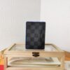 Top Quality Original 💎 [Real Photo, Personal Background] N63144 Black Grid with Blue - Stylish Pocket Wallet Combining Damier Graphite Canvas and Epi Leather