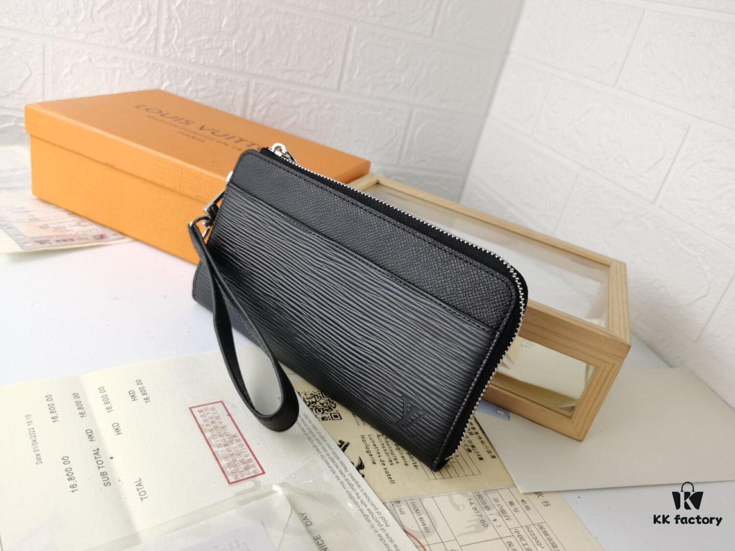 Top Quality Original 💎 [Actual Photos, Personal Background] Zippy Dragonne Zip Wallet M69037