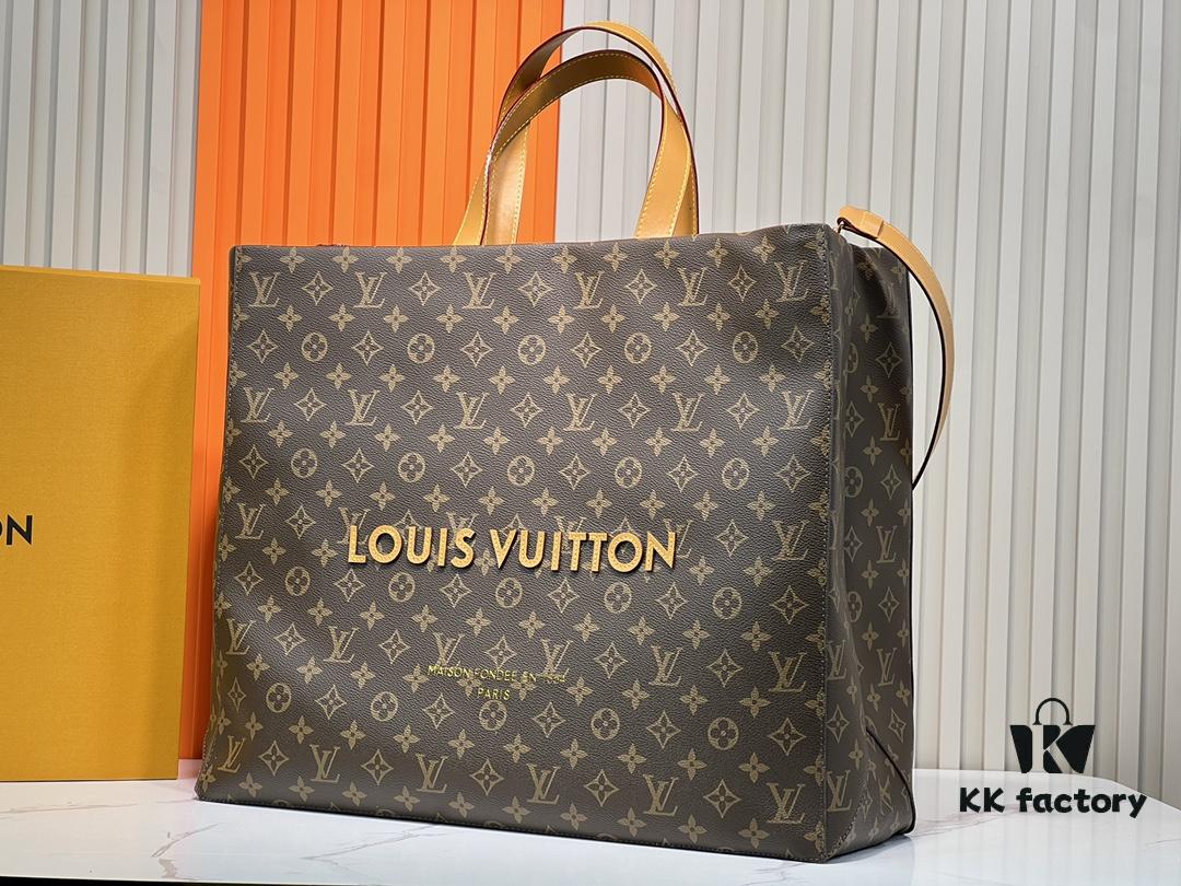 69305951f09edb6de4c4f892 M24457 M24475 This Medium Shopper Handbag Draws Inspiration from Louis Vuitton's Shopping Bag, Featuring Soft Cowhide Leather Embossed with 'Louis Vuitton' and 'Maison Fondée En 1854', Top Handles, and Removable Shoulder Strap. Dimensions: 40x32x16cm