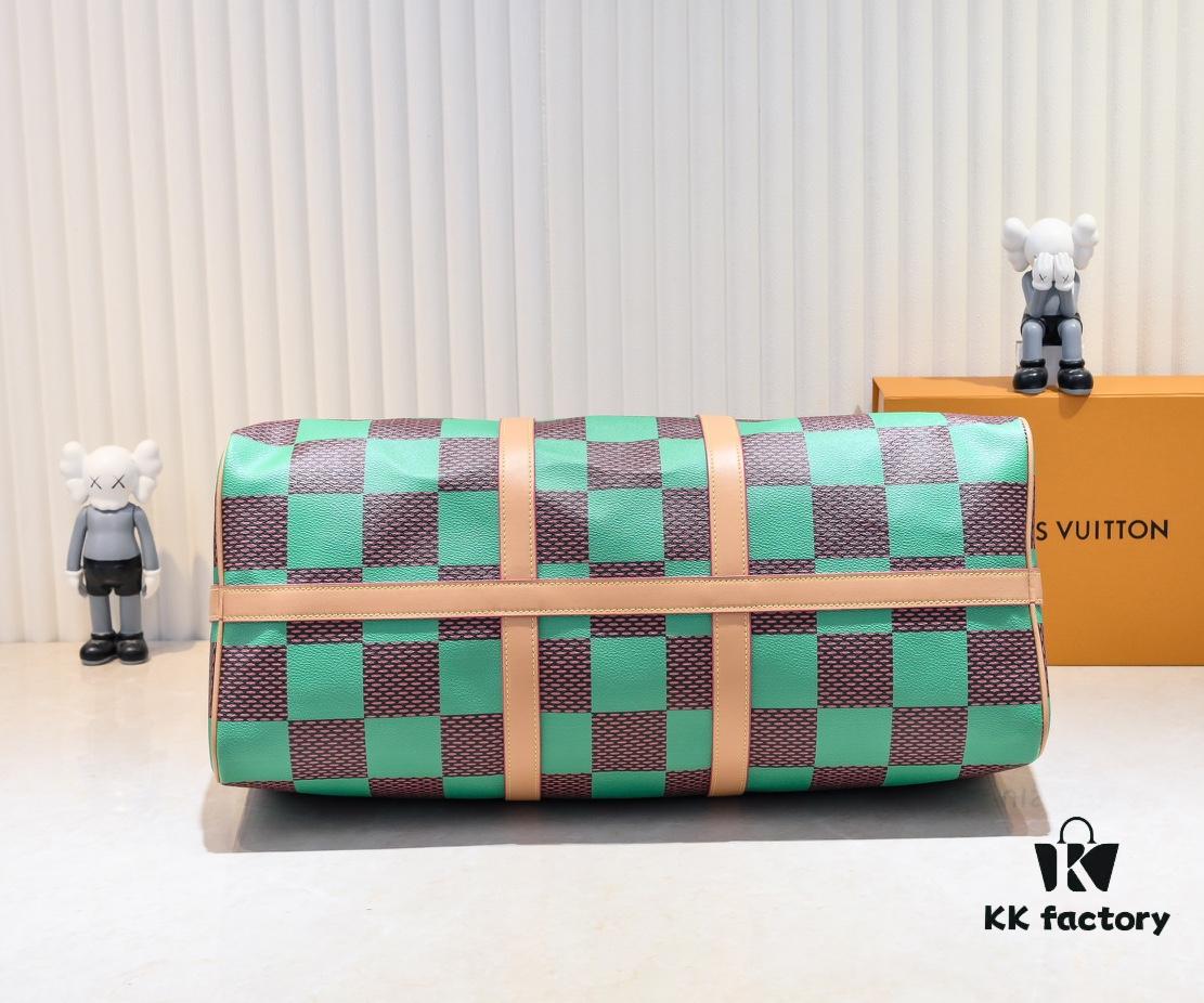 6930595ef09edb6de4c4f8a7 M40667 M41416 Keepall Bandoulière 50 Travel Bag in Damier Golf Coated Canvas