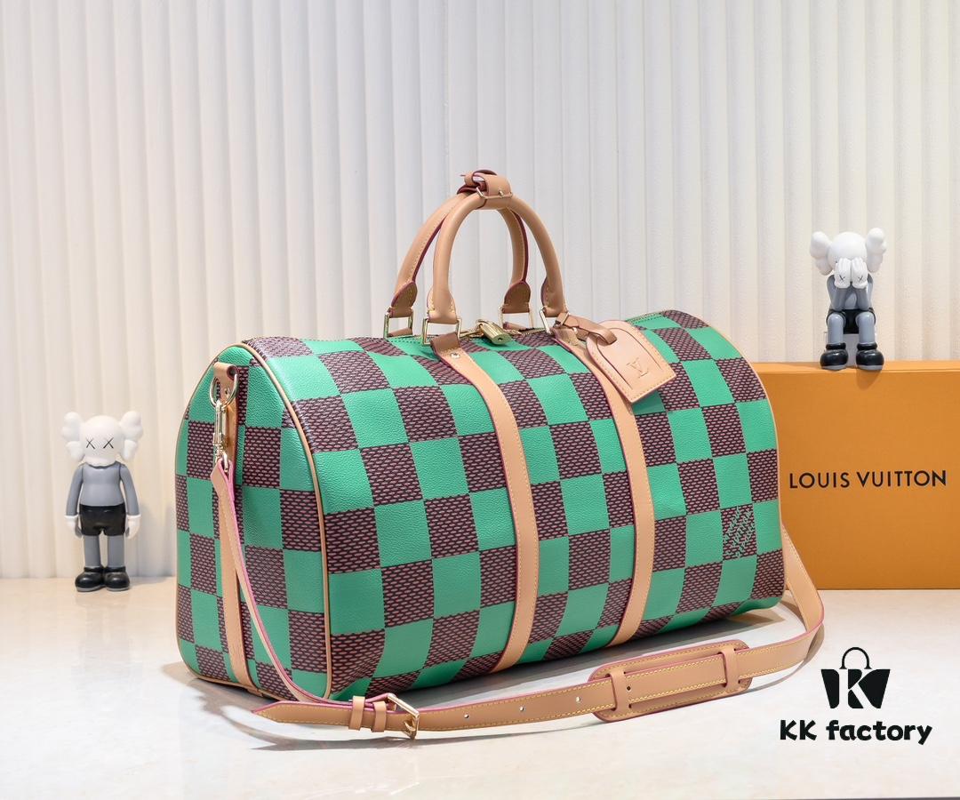 6930595ef09edb6de4c4f8a9 M40667 M41416 Keepall Bandoulière 50 Travel Bag in Damier Golf Coated Canvas