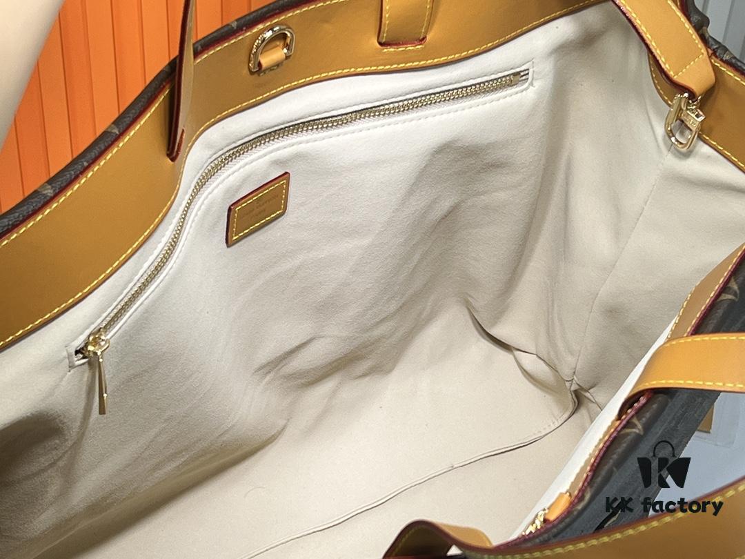 69305964f09edb6de4c4f8b3 M24457 M24475 This Medium Shopper Handbag Draws Inspiration from Louis Vuitton's Shopping Bag, Featuring Soft Cowhide Leather Embossed with 'Louis Vuitton' and 'Maison Fondée En 1854', Top Handles, and Removable Shoulder Strap. Dimensions: 40x32x16cm