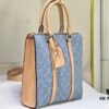 6930598df09edb6de4c4f8f7 M46098 M59960 Light Blue Denim Sac Plat Cross Bag