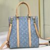 69305990f09edb6de4c4f8f9 M46098 M59960 Light Blue Denim Sac Plat Cross Bag