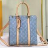 693059abf09edb6de4c4f91f M46098 M59960 Light Blue Denim Sac Plat Cross Bag