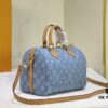 693059ddf09edb6de4c4f979 LV SPEEDY 25 Handbag in Light Blue Denim M11213 M40391 M40392