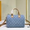693059dff09edb6de4c4f97b LV SPEEDY 25 Handbag in Light Blue Denim M11213 M40391 M40392