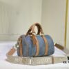 M46271 M22762 Checkered Denim Keepall 25 Bag
