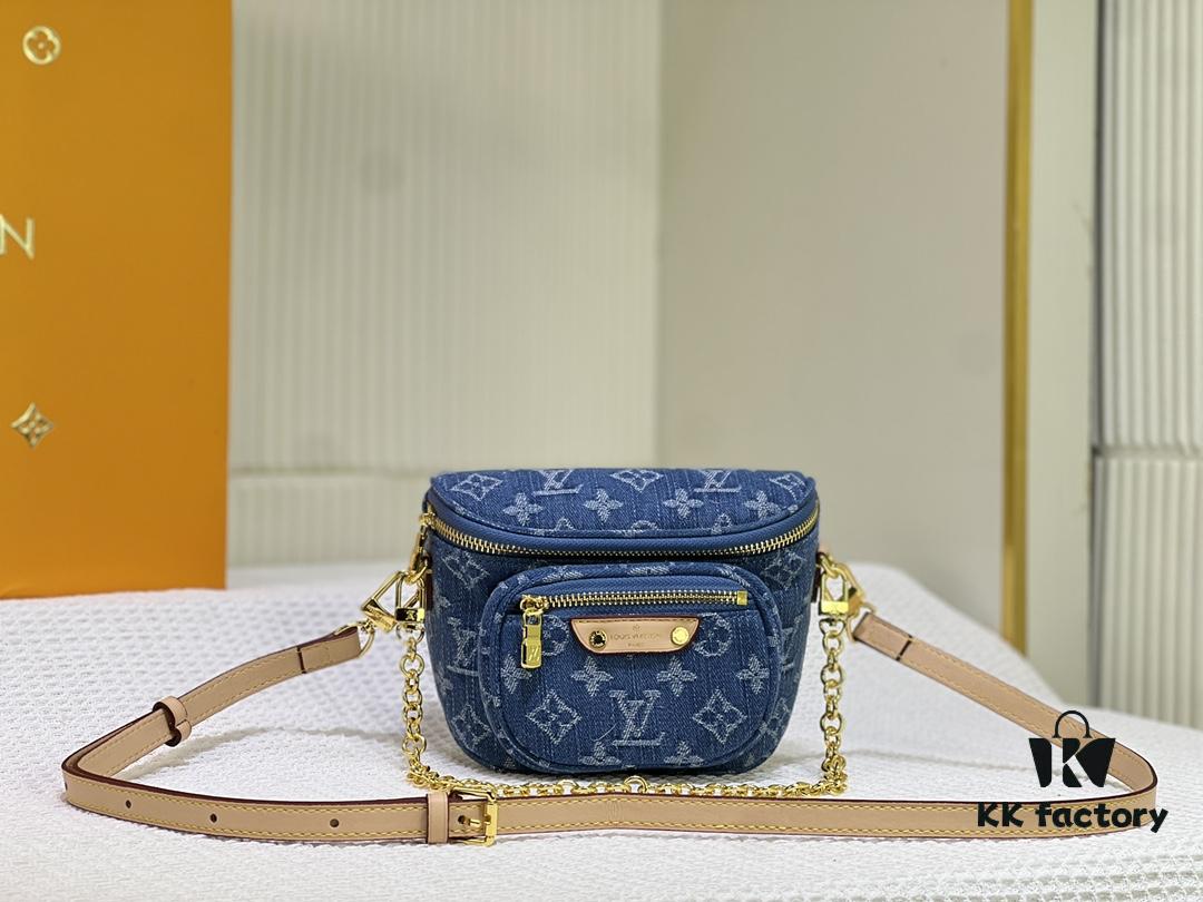 69305a03f09edb6de4c4f9b4 M83353 Mini Bumbag in Denim Monogram
