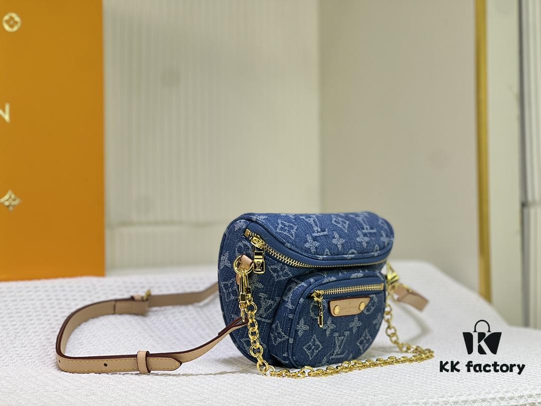 69305a03f09edb6de4c4f9b5 M83353 Mini Bumbag in Denim Monogram