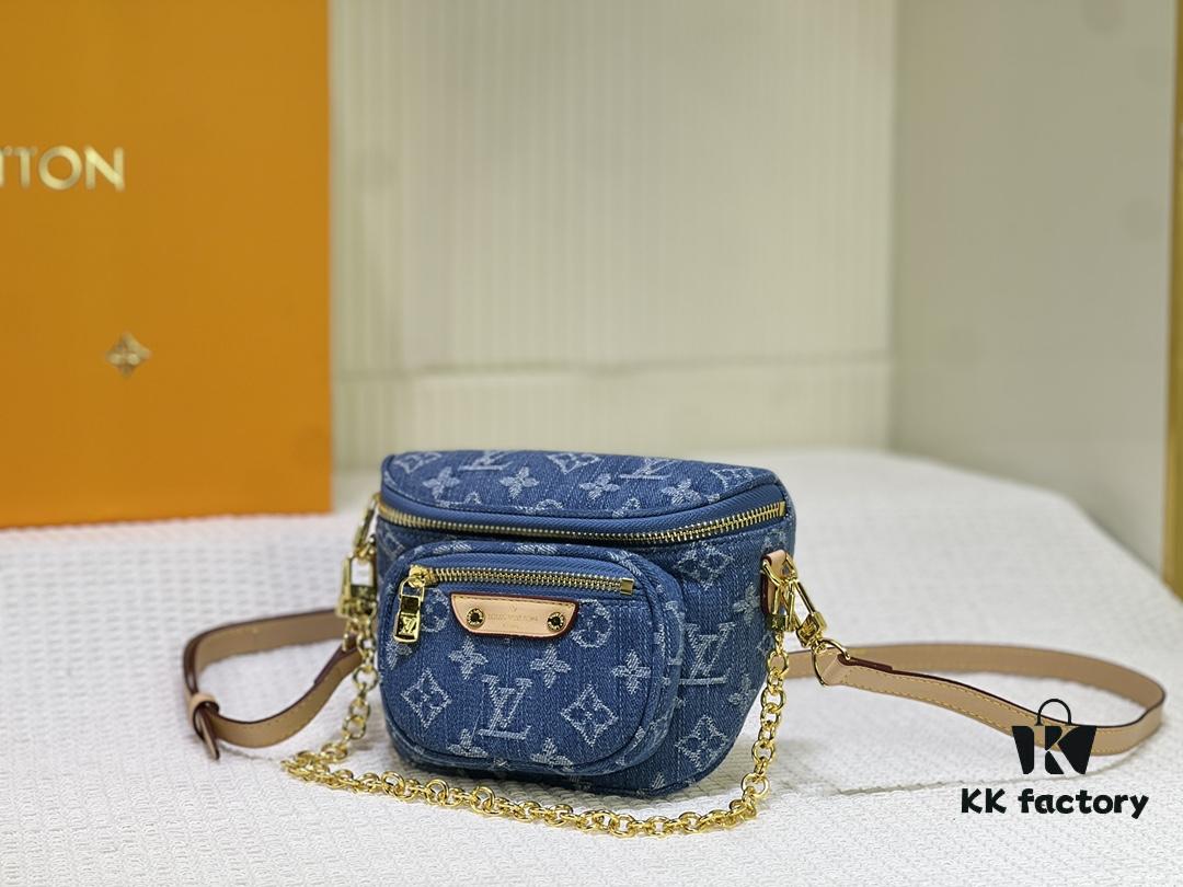 69305a07f09edb6de4c4f9be M83353 Mini Bumbag in Denim Monogram
