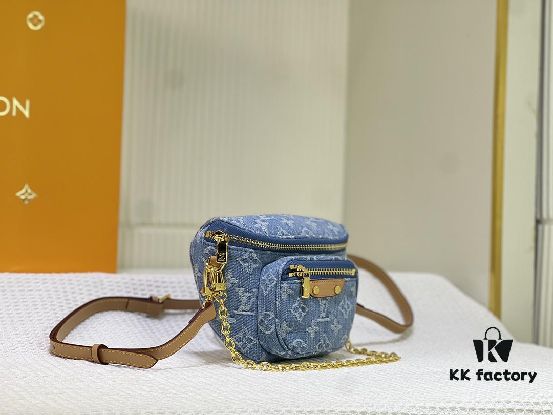 69305a08f09edb6de4c4f9c0 M83353 Mini Bumbag in Denim Monogram