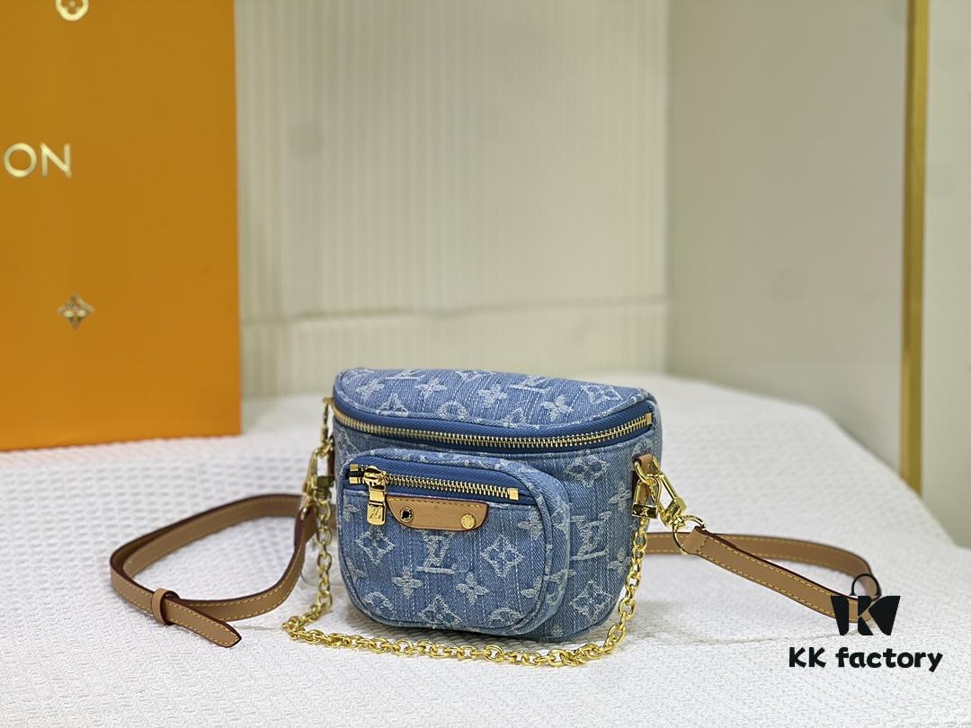 69305a09f09edb6de4c4f9c2 M83353 Mini Bumbag in Denim Monogram