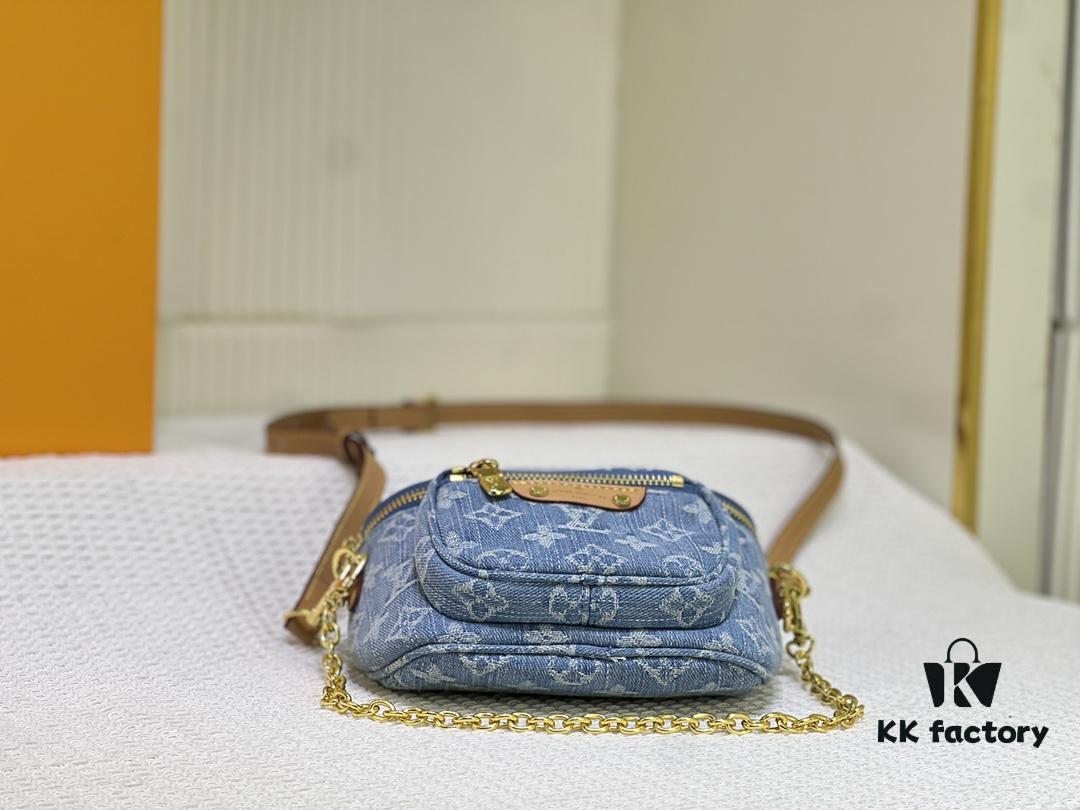 69305a0cf09edb6de4c4f9c7 M83353 Mini Bumbag in Denim Monogram