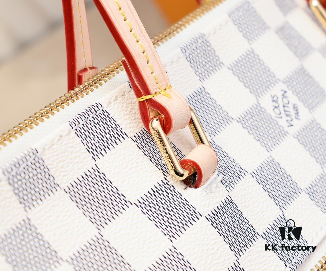 69305a38f09edb6de4c4fa0d Authentic Louis Vuitton M42267 Multifunctional Shoulder Bag in Monogram Canvas, Dual-Tone Yellow Leather Trim, Available in Small and Large Sizes