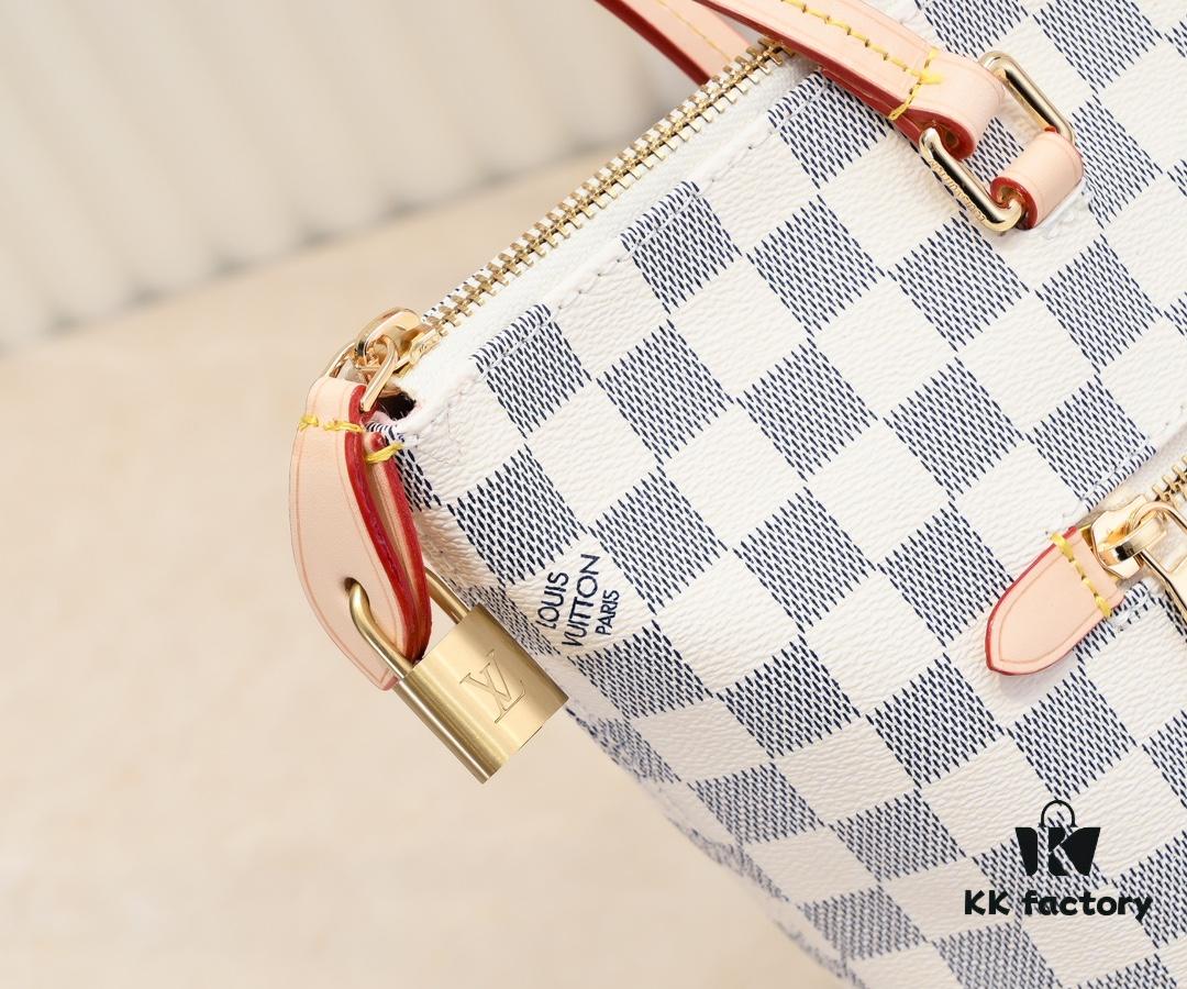 69305a38f09edb6de4c4fa0e Authentic Louis Vuitton M42267 Multifunctional Shoulder Bag in Monogram Canvas, Dual-Tone Yellow Leather Trim, Available in Small and Large Sizes