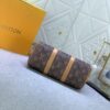 69305a57f09edb6de4c4fa34 Upgraded Original M46271 Black Flower Orange Chain, Denim Blue, M31044 Orange, M11542 Monogram, M24849 Multicolored Daisy - Keepall 25 Bag in Reversed Monogram Eclipse Denim Canvas