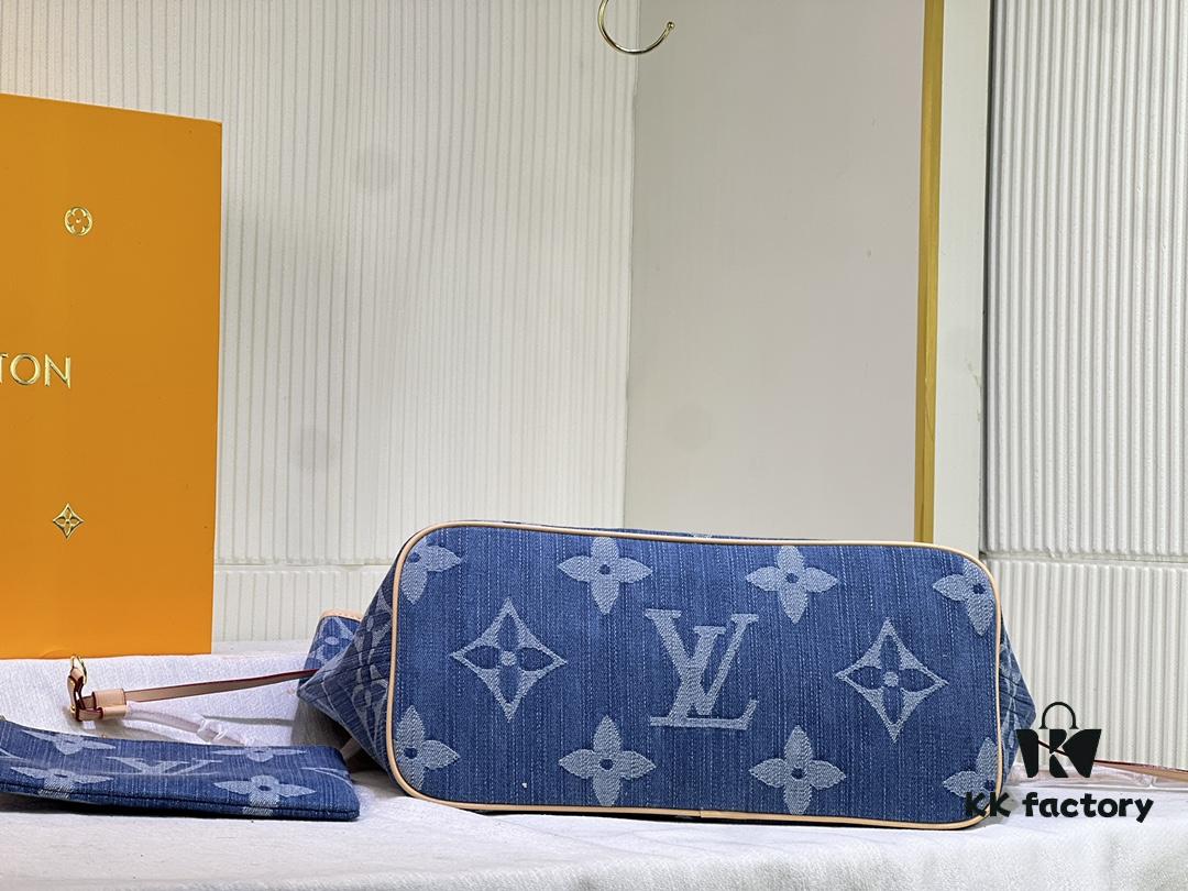 69305a75f09edb6de4c4fa62 Upgraded Original M40995 Medium Denim Jacquard Shopping Tote Bag 💋💋 Louis Vuitton New Neverfull, A Fresh Interpretation of the Iconic Handbag Exploring Refined Interior Details