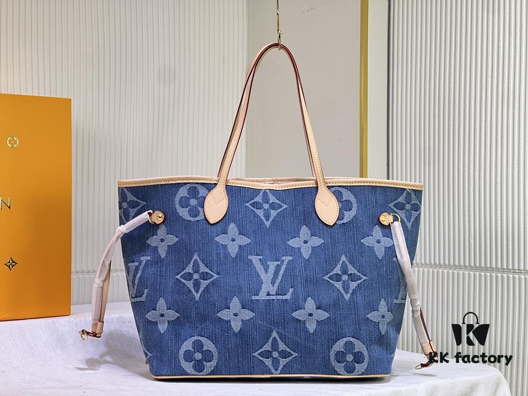 69305a75f09edb6de4c4fa63 Upgraded Original M40995 Medium Denim Jacquard Shopping Tote Bag 💋💋 Louis Vuitton New Neverfull, A Fresh Interpretation of the Iconic Handbag Exploring Refined Interior Details