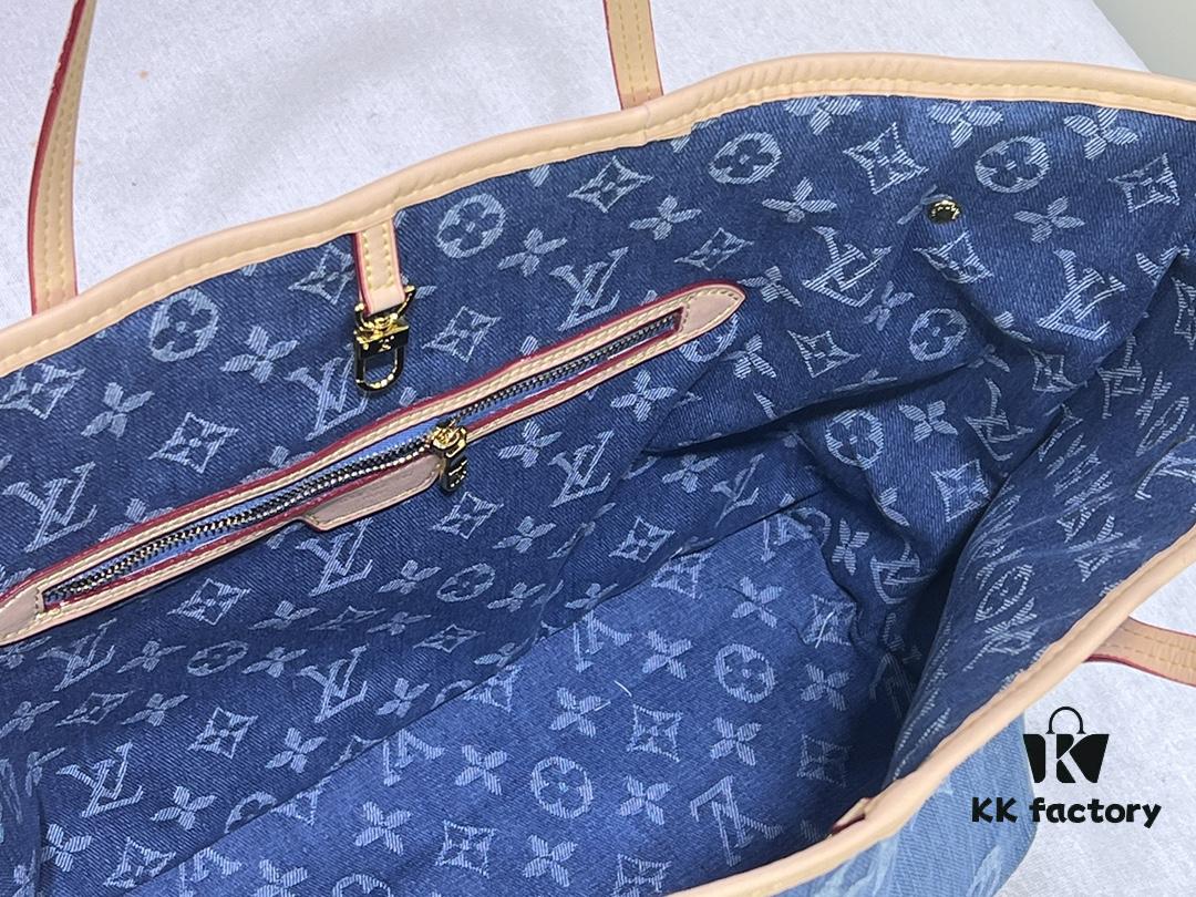 69305a79f09edb6de4c4fa68 Upgraded Original M40995 Medium Denim Jacquard Shopping Tote Bag 💋💋 Louis Vuitton New Neverfull, A Fresh Interpretation of the Iconic Handbag Exploring Refined Interior Details