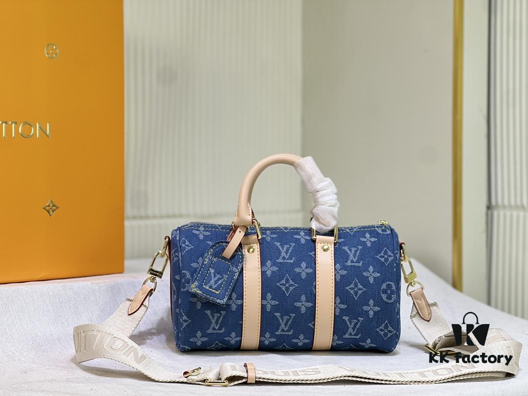 M20900 M24849 Keepall 25 Bag in Monogram Eclipse Reverse Denim Canvas