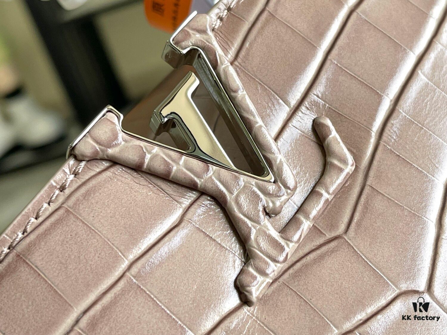 69305aa0f09edb6de4c4faa3 Capucines Mini Bag in Crocodile-Embossed Leather with Silver-Tone Hardware