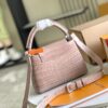 69305aa4f09edb6de4c4faa7 Capucines Mini Bag in Crocodile-Embossed Leather with Silver-Tone Hardware