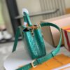 Capucines Mini Bag in Crocodile-Embossed Leather with Gold-Tone Hardware