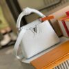 69305aa9f09edb6de4c4faad Top Grade Complete Packaging 【Premium Original Leather M22203💋 N93429 White Shiny Crocodile-Texture with Gold Clasp】
