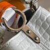 69305aaff09edb6de4c4fab9 Top Grade Complete Packaging 【Premium Original Leather M22203💋 N93429 White Shiny Crocodile-Texture with Gold Clasp】