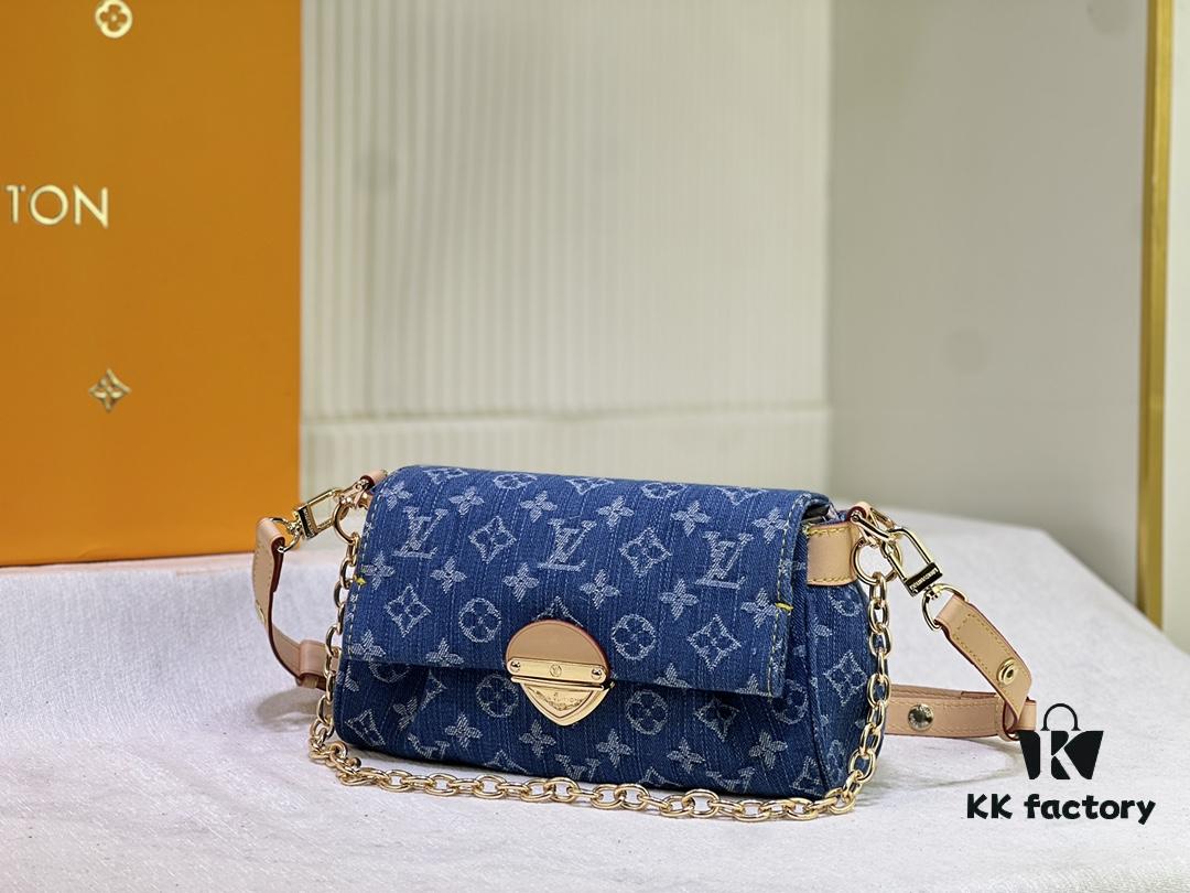 69305ab6f09edb6de4c4fac7 M45859 Denim Favorite Handbag