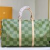 69305abaf09edb6de4c4facb Color-Changing Leather Version 🔥 M40667 M41416 Keepall Bandoulière 50 Travel Bag in Damier Golf Coated Canvas