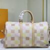 69305abff09edb6de4c4fad4 Color-Changing Leather Version 🔥 M40667 M41416 Keepall Bandoulière 50 Travel Bag in Damier Golf Coated Canvas
