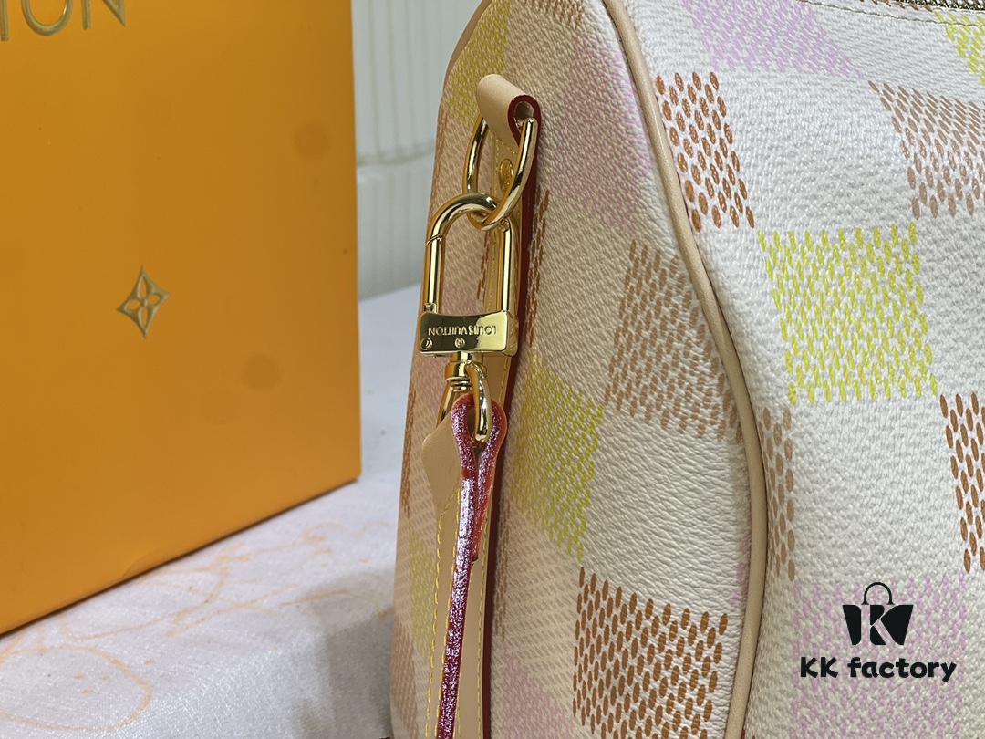 69305ac0f09edb6de4c4fad9 Color-Changing Leather Version 🔥 M40667 M41416 Keepall Bandoulière 50 Travel Bag in Damier Golf Coated Canvas