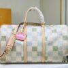 69305ac3f09edb6de4c4fade Color-Changing Leather Version🔥M40667 M41416 Keepall Bandoulière 50 Travel Bag in Damier Golf Coated Canvas