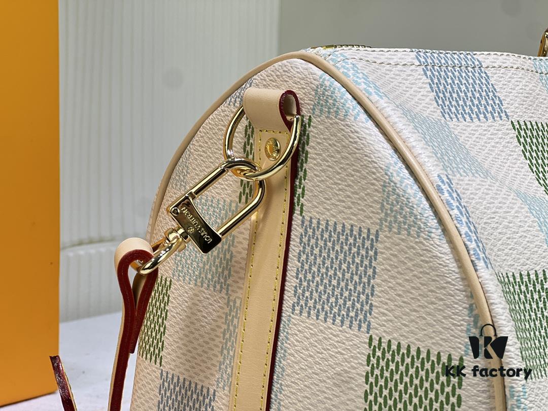 69305ac6f09edb6de4c4fae0 Color-Changing Leather Version🔥M40667 M41416 Keepall Bandoulière 50 Travel Bag in Damier Golf Coated Canvas