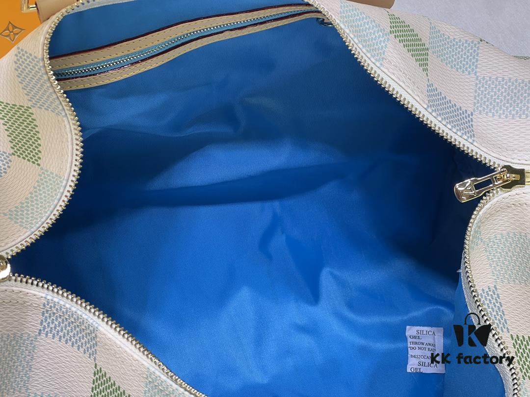 69305ac9f09edb6de4c4fae3 Color-Changing Leather Version🔥M40667 M41416 Keepall Bandoulière 50 Travel Bag in Damier Golf Coated Canvas