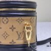 Upgraded Original [Exclusive Real Photo M82952 Monogram Yellow Flower] This Nano Cannes Handbag features a cylindrical silhouette crafted from Monogram canvas, harmoniously echoing the design of a makeup case.