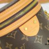Upgraded Original Version [Exclusive Real Photo M82952 Monogram Yellow Flower] This Nano Cannes Handbag features a cylindrical silhouette crafted from Monogram canvas, echoing the design of a makeup pouch.