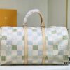 69305ad6f09edb6de4c4faf9 Color-Changing Leather Version🔥M40667 M41416 Keepall Bandoulière 50 Travel Bag in Damier Golf Coated Canvas