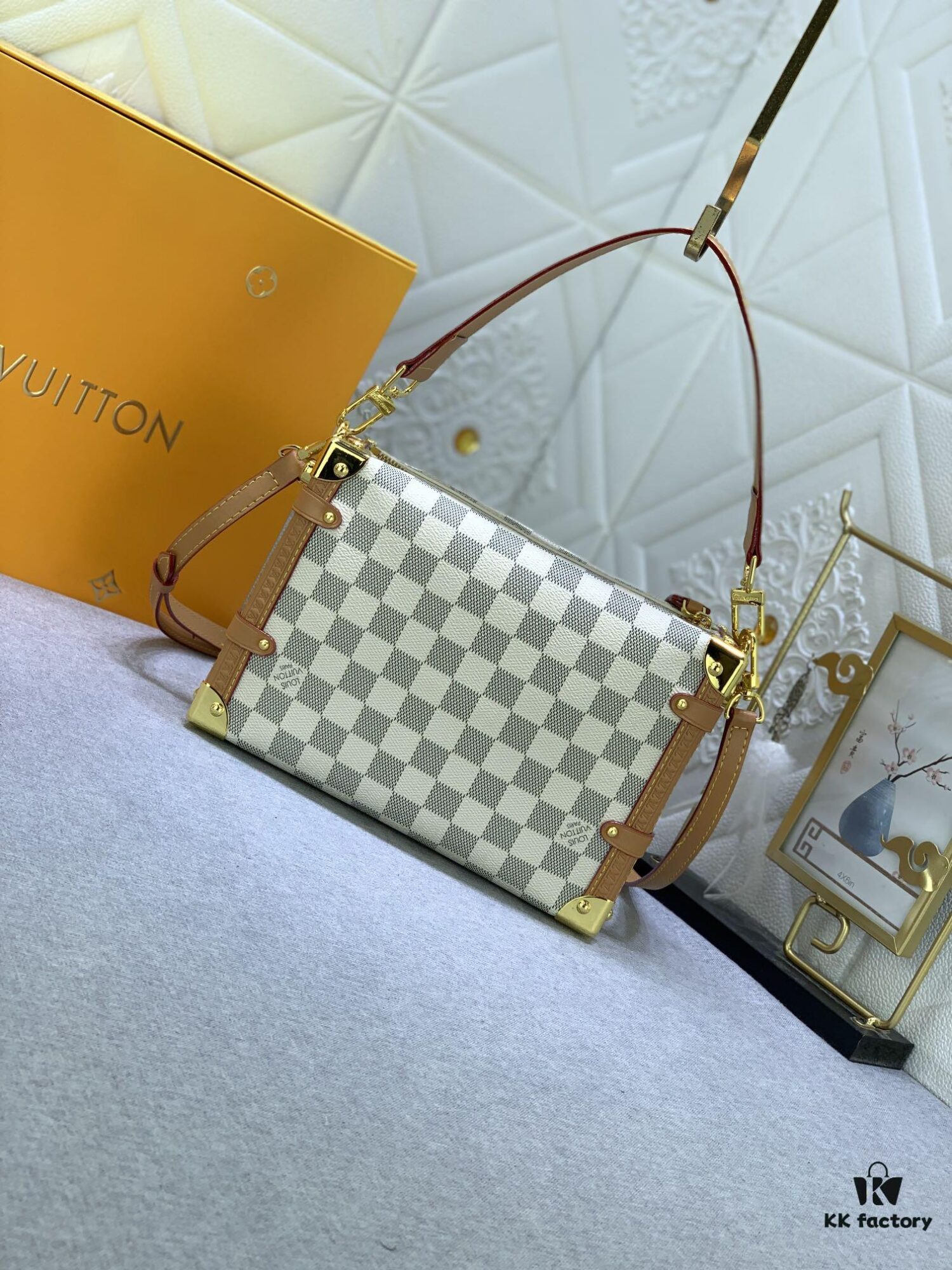 69305aeaf09edb6de4c4fb21 Upgraded Original ✨ M46358 White Check M46907 White Flower Soft Case Series SIDE TRUNK Bag Nicolas Ghesquière Ycc