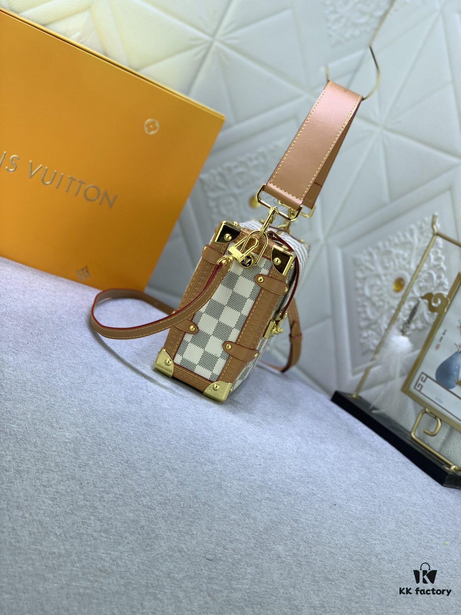 69305aeaf09edb6de4c4fb23 Upgraded Original ✨ M46358 White Check M46907 White Flower Soft Case Series SIDE TRUNK Bag Nicolas Ghesquière Ycc