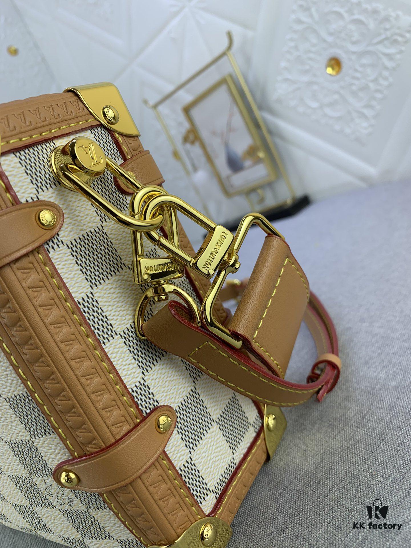 69305aeaf09edb6de4c4fb25 Upgraded Original ✨ M46358 White Check M46907 White Flower Soft Case Series SIDE TRUNK Bag Nicolas Ghesquière Ycc